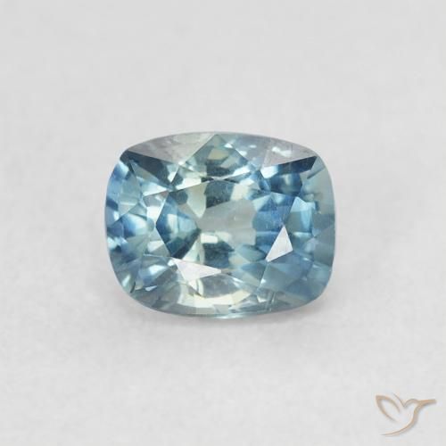 0.61ct 天然 ティール サファイア, クッション, VVS-VS