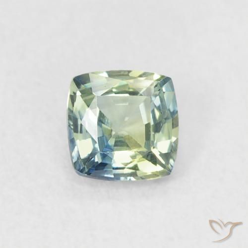 0.43ct 天然 ティール サファイア, クッション, VVS-VS