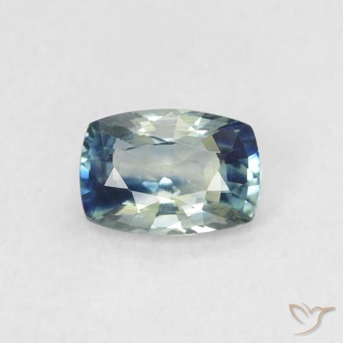 0.62ct 天然 ティール サファイア, クッション, VVS-VS