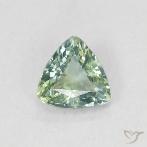 0.50ct 天然 Medium Light Green サファイア, トリリオン, VVS-VS