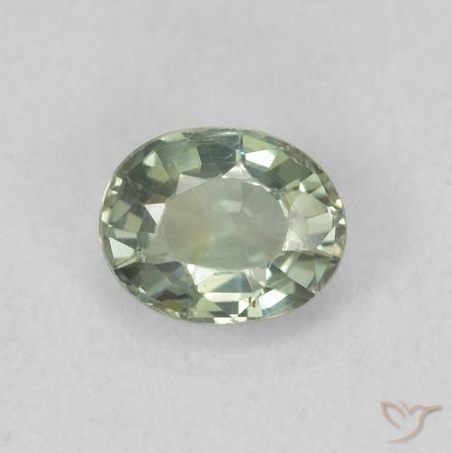 0.56ct 天然 フォレストグリーン サファイア, 楕円形, VVS-VS