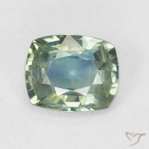 0.79ct 天然 ティール サファイア, クッション, VS
