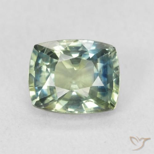 0.78ct 天然 ティール サファイア, クッション, VS