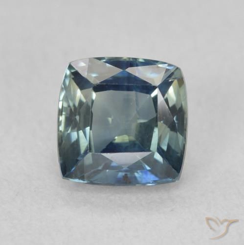 0.87ct 天然 ティール サファイア, クッション, VS