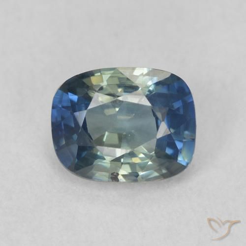 0.73ct 天然 ティール サファイア, クッション, VS