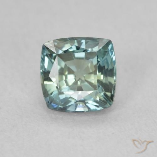 0.67ct 天然 ティール サファイア, クッション, VS