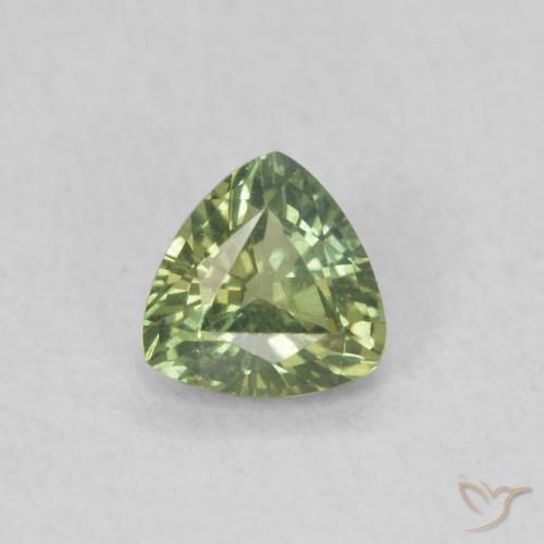 0.36ct 天然 ディープグリーン サファイア, トリリオン, VVS-VS