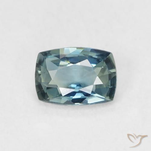 0.67ct 天然 ティール サファイア, クッション, VVS