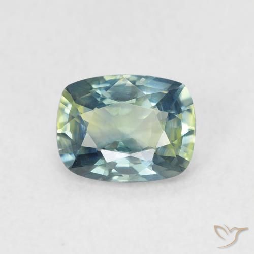 0.64ct 天然 ティール サファイア, クッション, VVS