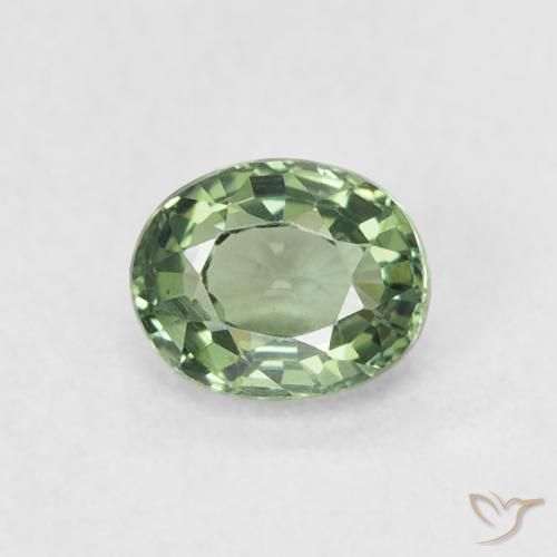 0.62ct 天然 ディープグリーン サファイア, 楕円形, VVS-VS