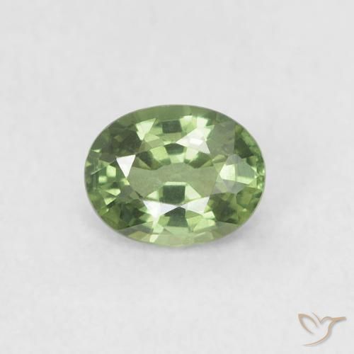 0.46ct 天然 ミディアムグリーン サファイア, 楕円形, VVS-VS