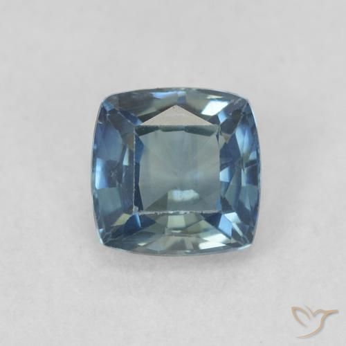 0.61ct 天然 ティール サファイア, クッション, VVS-VS