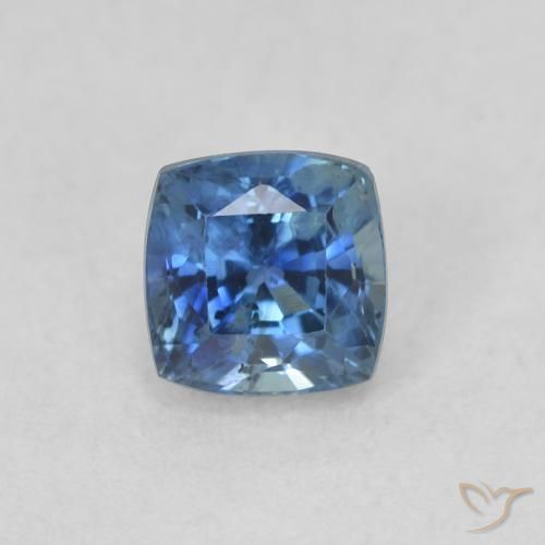 0.57ct 天然 ネイビーブルー サファイア, クッション, VS