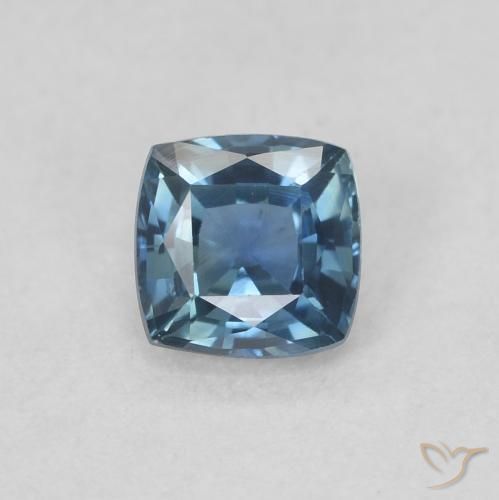 0.48ct 天然 ディープブルー サファイア, クッション, VVS-VS