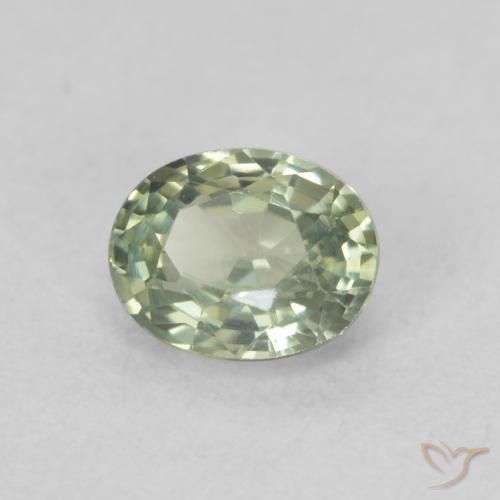 0.54ct 天然 フォレストグリーン サファイア, 楕円形, VS