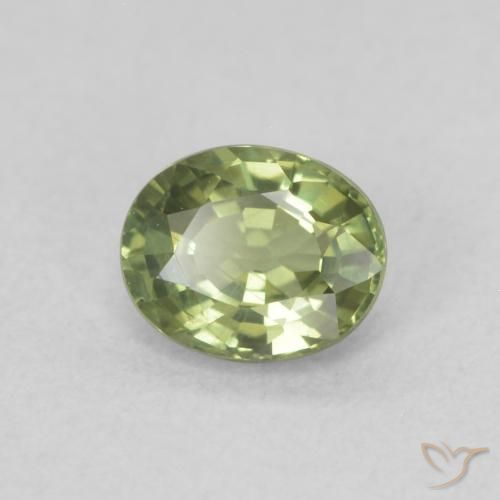 0.47ct 天然 ミディアムグリーン サファイア, 楕円形, VS