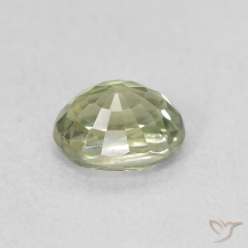 0.57カラットの天然Medium Dark-Greenサファイア、楕円形、VVS
