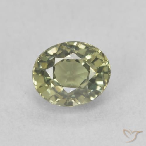 0.70ct 天然 ライトグリーン サファイア, 楕円形, VVS
