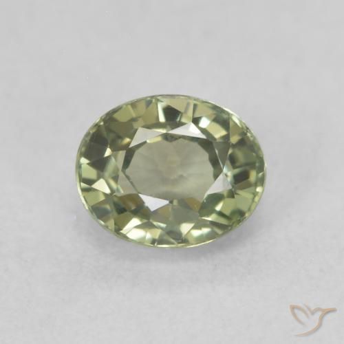 0.67ct 天然 ウォームフォレストグリーン サファイア, 楕円形, VVS