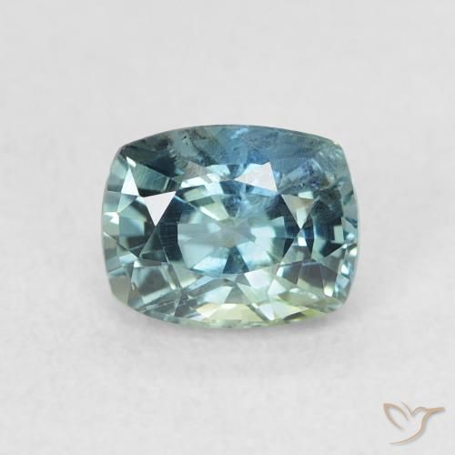 0.81ct 天然 ティール サファイア, クッション, VS
