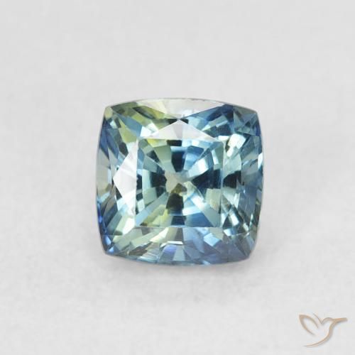 0.78ct 天然 ティール サファイア, クッション, VVS-VS