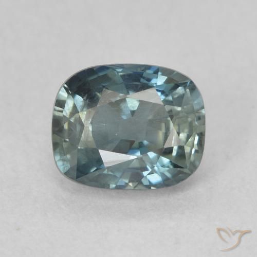 0.91ct 天然 ティール サファイア, クッション, VS