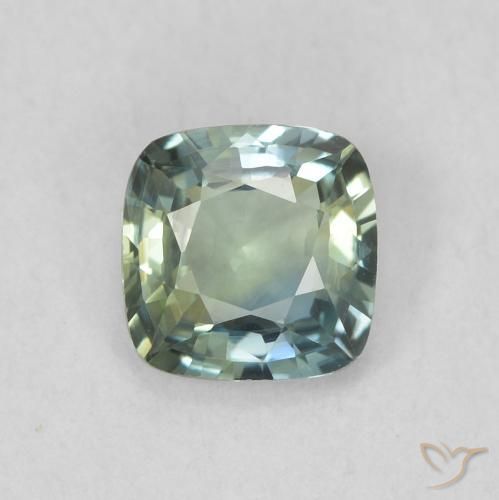 0.60ct 天然 ティール サファイア, クッション, VVS
