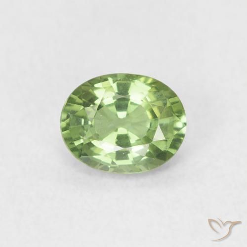 0.48ct 天然 ミディアムグリーン サファイア, 楕円形, VVS