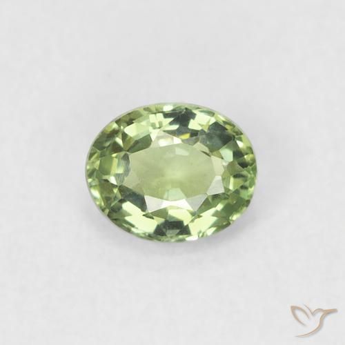 0.45ct 天然 ミディアムグリーン サファイア, 楕円形, VVS