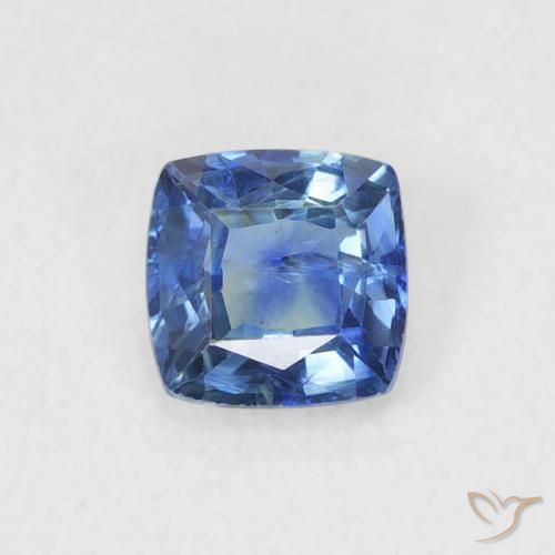 0.55ct 天然 ネイビーブルー サファイア, クッション, VS-SI