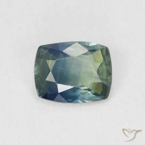 0.55ct 天然 ティール サファイア, クッション, VS