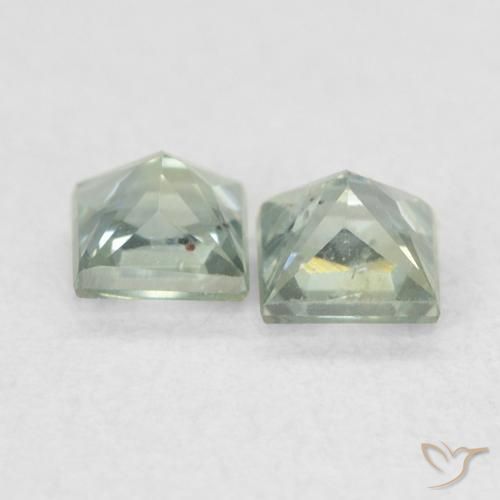 Shop natural 0.44ct 緑がかった灰色 サファイア gems, 四角形, from タンザニア at GemSelect. In stock, global shipping!