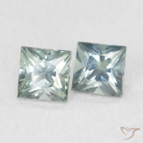 Shop natural 0.43ct 緑がかった灰色 サファイア gems, 四角形, from タンザニア at GemSelect. In stock, global shipping!