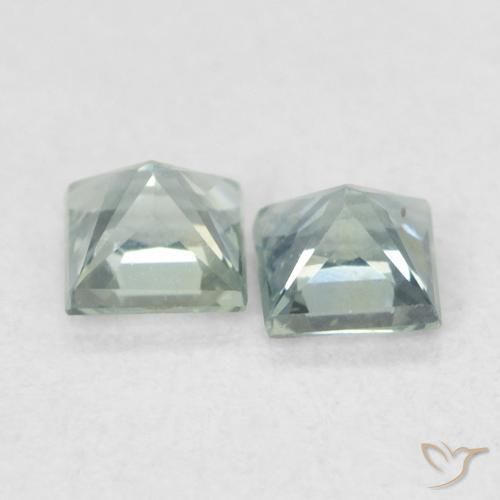 Shop natural 0.43ct 緑がかった灰色 サファイア gems, 四角形, from タンザニア at GemSelect. In stock, global shipping!