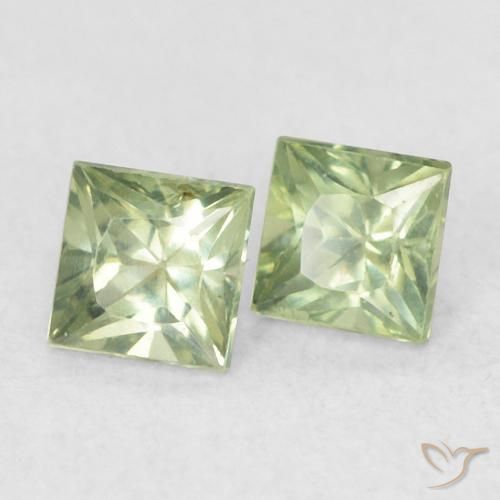 Shop natural 0.45ct ウォームグリーン サファイア gems, 四角形, from タンザニア at GemSelect. In stock, global shipping!