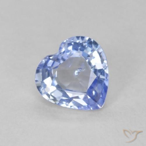 0.60ct 天然 パステルブルー サファイア, 心臓, VS-SI