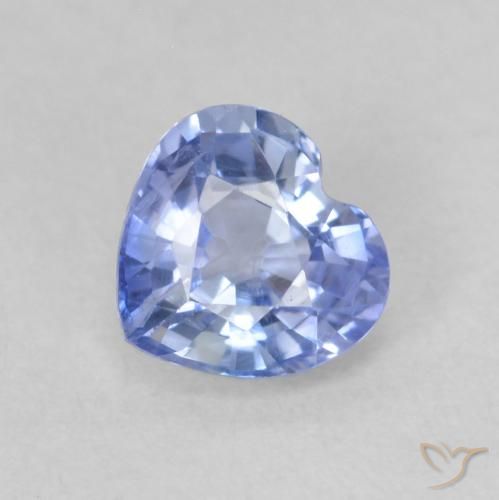0.76ct 天然 パステルブルー サファイア, 心臓, VS