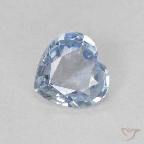 0.51ct 天然 ライトブルー サファイア, 心臓, VS