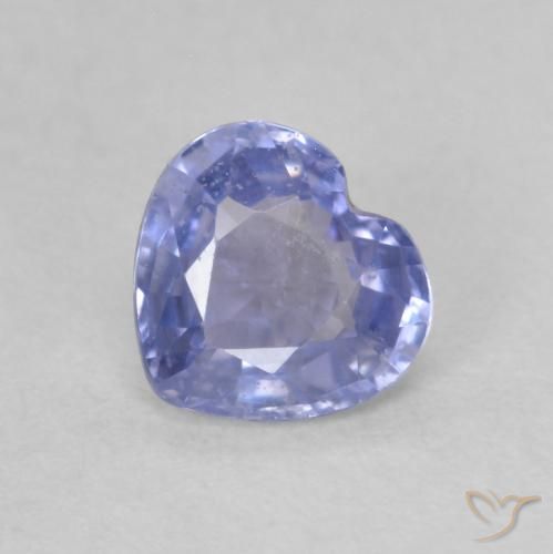0.68ct 天然 シルバーがかった青 サファイア, 心臓, VS