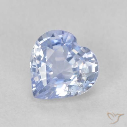 0.67ct 天然 パステルブルー サファイア, 心臓, VS, Photo A
