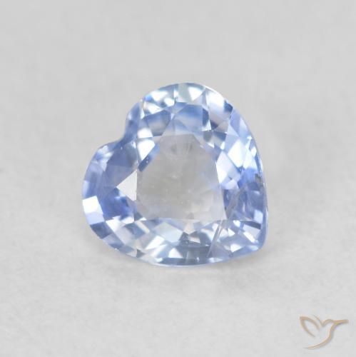 0.50ct 天然 パステルブルー サファイア, 心臓, VS-SI