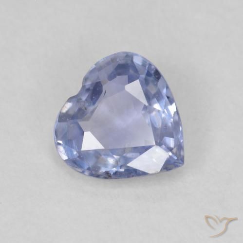 0.51ct 天然 ライトブルー サファイア, 心臓, VS