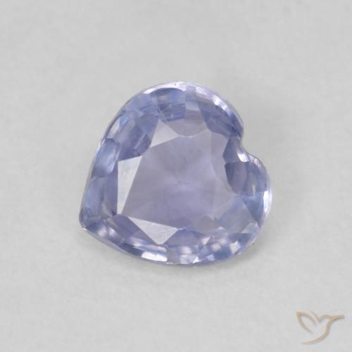 0.48ct 天然 ライトブルー サファイア, 心臓, VS