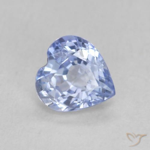 0.61ct 天然 パステルブルー サファイア, 心臓, VS