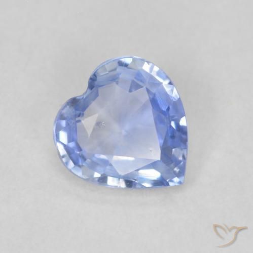0.54ct 天然 パステルブルー サファイア, 心臓, VS