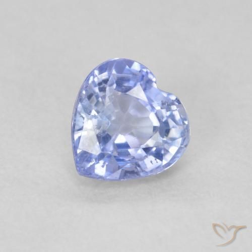 0.56ct 天然 パステルブルー サファイア, 心臓, VS