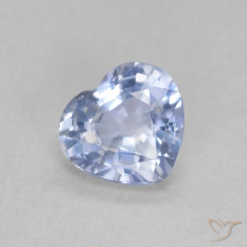 0.55ct 天然 パステルブルー サファイア, 心臓, VS