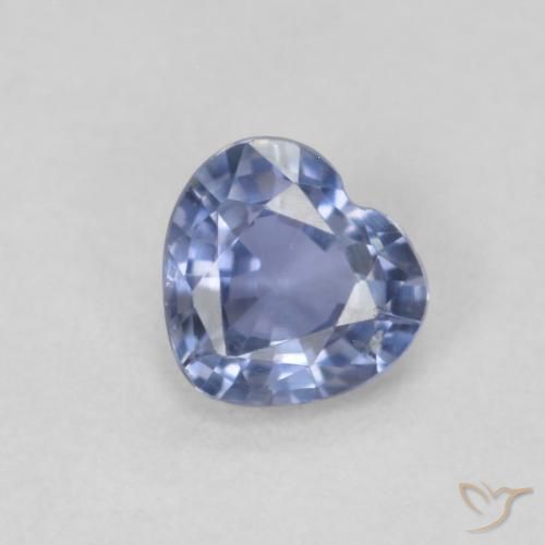 0.48ct 天然 ライトブルー サファイア, 心臓, VS