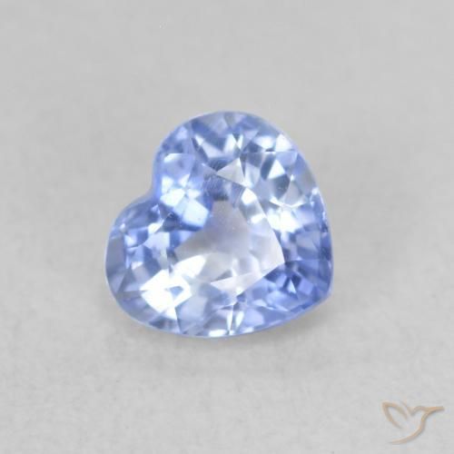 0.54ct 天然 パステルブルー サファイア, 心臓, VVS-VS