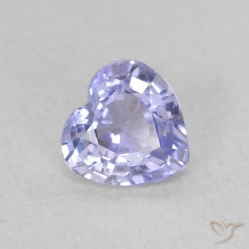 0.50ct 天然 ライトブルー サファイア, 心臓, VVS-VS